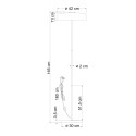 Lampada da terra dorata in vetro ambrato LED 165 cm - Riccardo