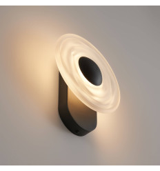 Applique nera effetto alone scolpito LED 6W - Sorelli 2
