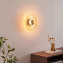 Applique di design dorata con disco plissettato LED 28 cm - Ambrelia