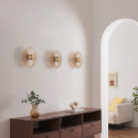 Applique di design dorata con disco plissettato LED 28 cm - Ambrelia