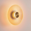 Applique di design dorata con disco plissettato LED 28 cm - Ambrelia