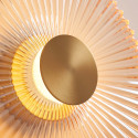 Applique di design dorata con disco plissettato LED 28 cm - Ambrelia