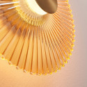 Applique di design dorata con disco plissettato LED 28 cm - Ambrelia