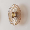 Applique di design dorata con disco plissettato LED 28 cm - Ambrelia
