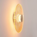 Applique di design dorata con disco plissettato LED 28 cm - Ambrelia
