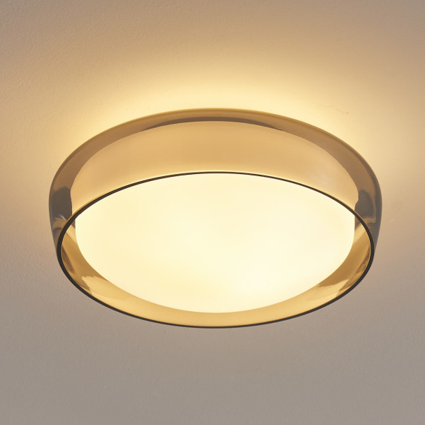 Plafoniera rotonda contemporanea 30 cm in vetro...