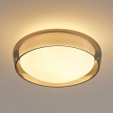 Plafoniera rotonda contemporanea 30 cm in vetro fumé IP44 - Orliano