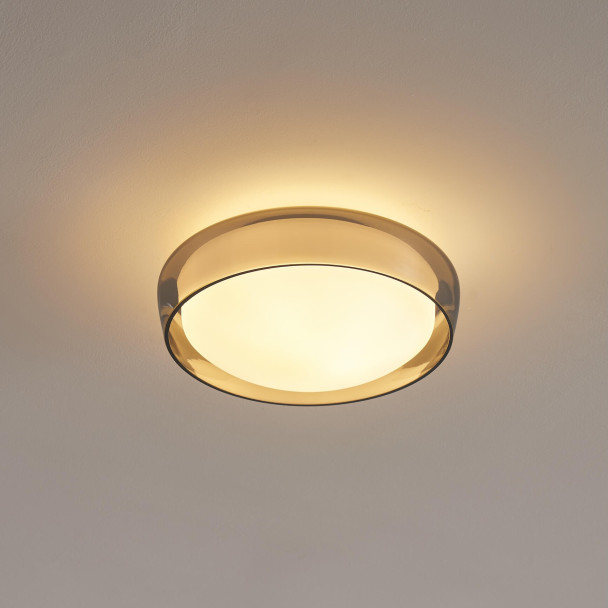 Plafoniera rotonda contemporanea 30 cm in vetro...