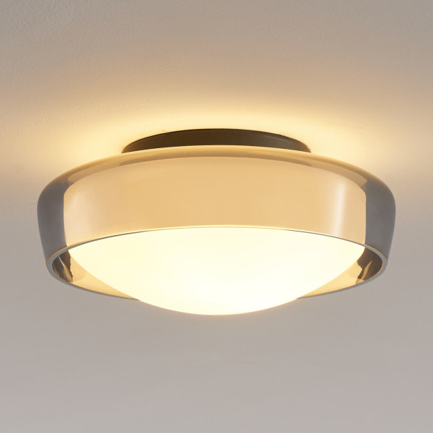 Plafoniera rotonda contemporanea 30 cm in vetro...