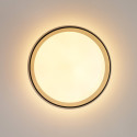 Plafoniera rotonda contemporanea 30 cm in vetro fumé IP44 - Orliano