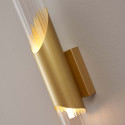 Applique lunga contemporanea in oro chiaro con doppio vetro da 51 cm - Capriano