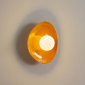 Applique moderna in ceramica arancione e vetro bianco - Florélys