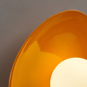 Applique moderna in ceramica arancione e vetro bianco - Florélys