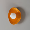 Applique moderna in ceramica arancione e vetro bianco - Florélys