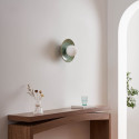 Applique in ceramica smaltata verde acqua con globo bianco - Evyra