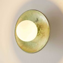 Applique in ceramica smaltata verde acqua con globo bianco - Evyra