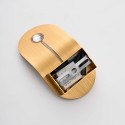 Piccola applique in oro spazzolato con illuminazione indiretta da 6W - Nils