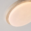 Piccola plafoniera bianca 30 cm in travertino naturale LED 10 W - Malba
