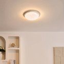 Piccola plafoniera bianca 30 cm in travertino naturale LED 10 W - Malba