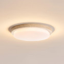 Piccola plafoniera bianca 30 cm in travertino naturale LED 10 W - Malba