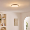Piccola plafoniera bianca 30 cm in travertino naturale LED 10 W - Malba