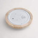 Piccola plafoniera bianca 30 cm in travertino naturale LED 10 W - Malba