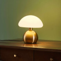 Piccola lampada da tavolo a fungo dorata con comando touch - Leonie