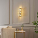 Applique LED dorata con cristalli di vetro e riflessi raffinati - Velario