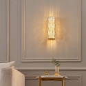 Applique LED dorata con cristalli di vetro e riflessi raffinati - Velario