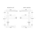 Set di 2 applique bianche per testata del letto destra e sinistra - Lodvi