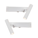 Set di 2 applique bianche per testata del letto destra e sinistra - Lodvi