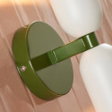 Applique pop colorata a doppio cilindro verde e bianco - Alessio