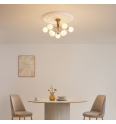 Elegante lampadario in ottone a 9 sfere - Audrey 2