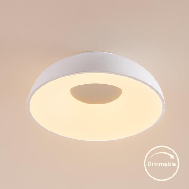 Plafoniera minimalista bianca LED dimmerabile...