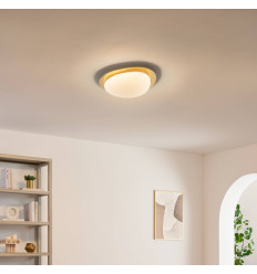 Plafoniera LED dimmerabile oro lucido con diffusore...