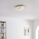 Plafoniera LED dimmerabile oro lucido con diffusore opalino 50 cm - Kiel