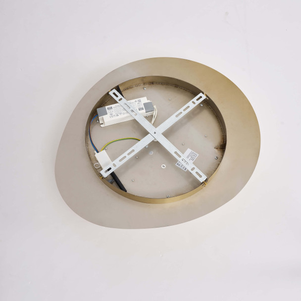 Plafoniera LED dimmerabile oro lucido con...