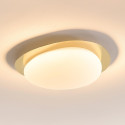 Plafoniera LED dimmerabile oro lucido con diffusore opalino 50 cm - Kiel