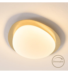 Plafoniera LED dimmerabile oro lucido con diffusore... 2