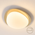 Plafoniera LED dimmerabile oro lucido con diffusore opalino 50 cm - Kiel