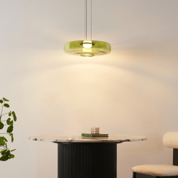 Sospensione LED contemporanea con disco in...
