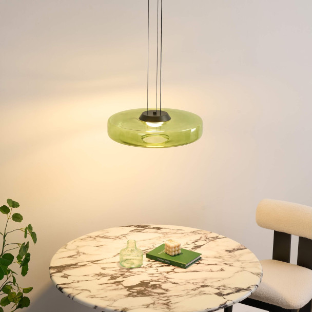 Sospensione LED contemporanea con disco in...