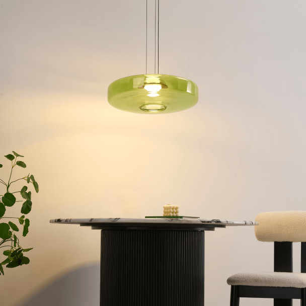 Sospensione LED contemporanea con disco in...