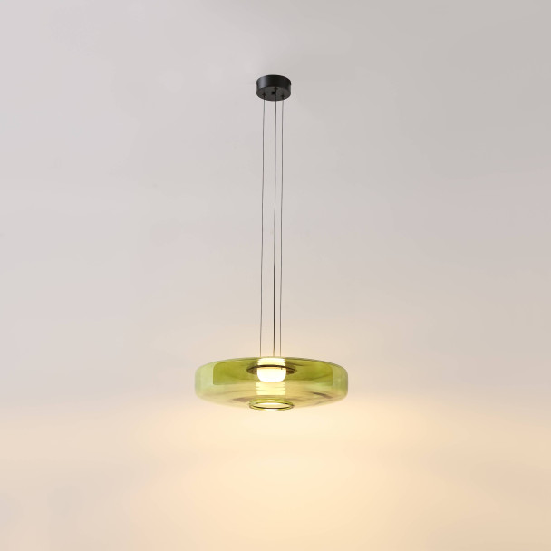 Sospensione LED contemporanea con disco in...