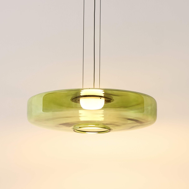 Sospensione LED contemporanea con disco in...
