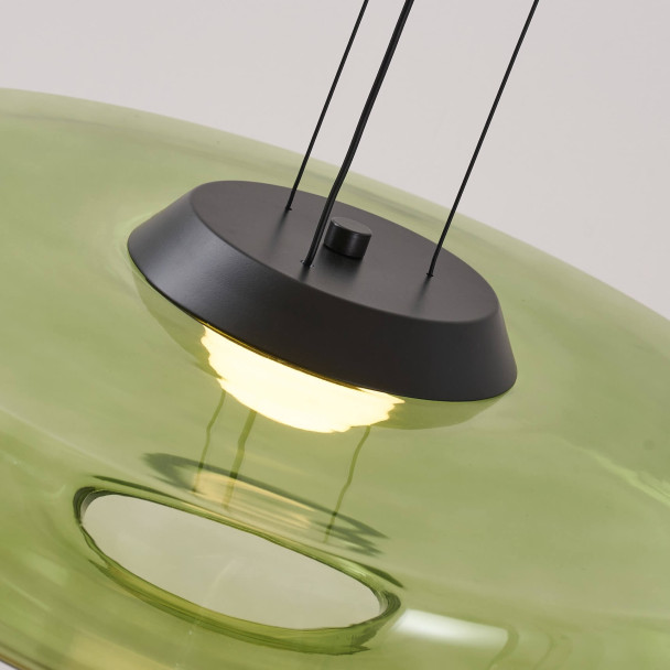 Sospensione LED contemporanea con disco in...