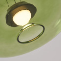 Sospensione LED contemporanea con disco in vetro colorato 45 cm - Solvani
