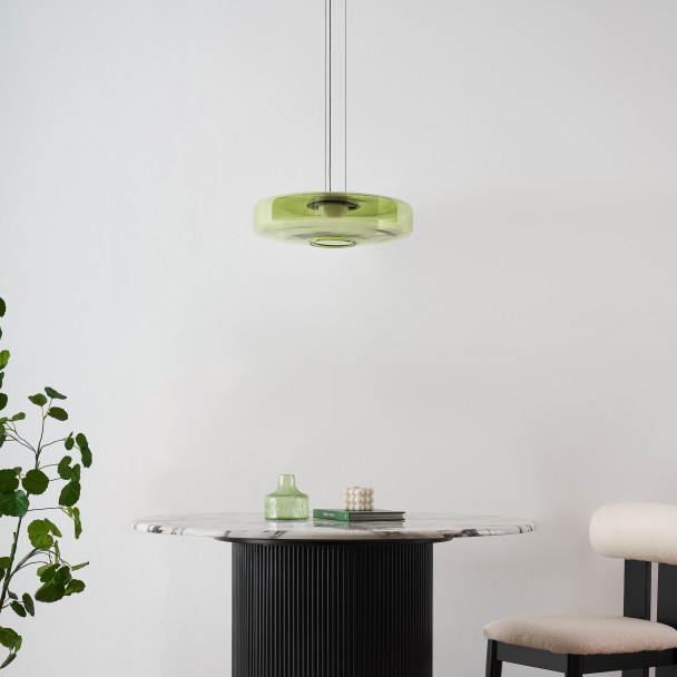 Sospensione LED contemporanea con disco in...