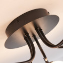 Plafoniera dimmerabile nera e bianca con 5 sfere luminose - Vittoria