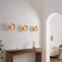 Applique LED di design rotonda in vetro ambrato con diffusore bianco - Savannah